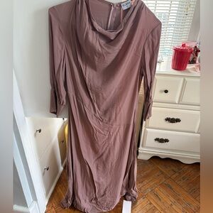 Mauve Draped Neck Maxi Dress (Brand: BLANK NYC) – Size S